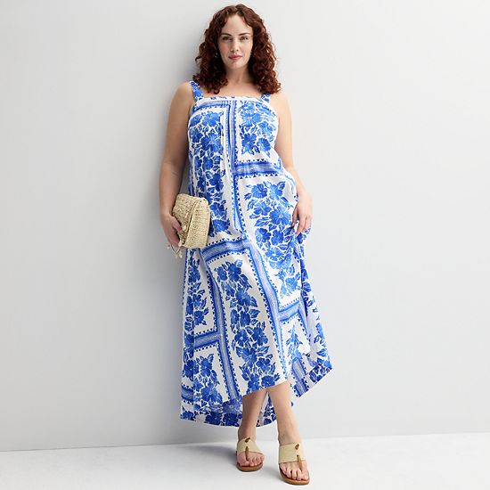  Plus Size Sonoma Goods For Life® Pintuck Tank Maxi Dress