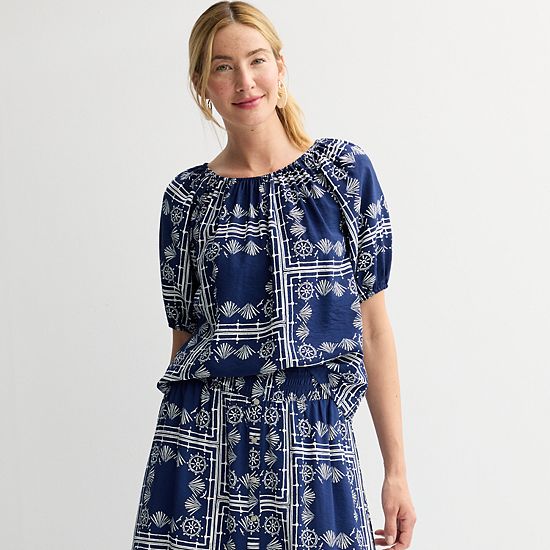  Petite Sonoma Goods For Life® Femme Peasant Top