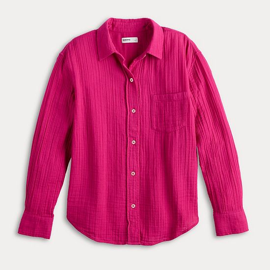  Women's Sonoma Goods For Life® Boyfriend Button-Down Shirt