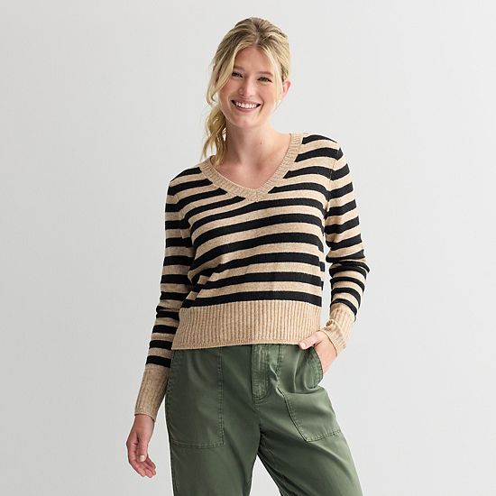  Petite Sonoma Goods For Life® Lightweight V-Neck Sweater
