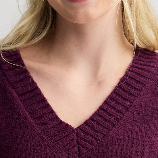  Women's Sonoma Goods For Life® V-Neck Pullover Sweater