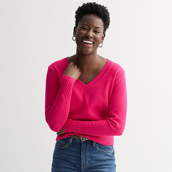  Women's Sonoma Goods For Life® Lightweight V-Neck Sweater