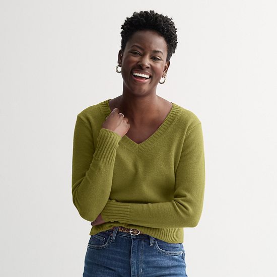  Women's Sonoma Goods For Life® Lightweight V-Neck Sweater