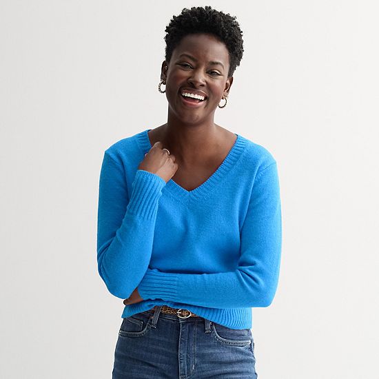  Women's Sonoma Goods For Life® Lightweight V-Neck Sweater