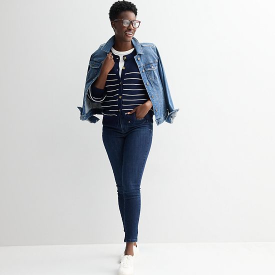  Women's Sonoma Goods For Life® Balloon Sleeve Button Up Cardigan