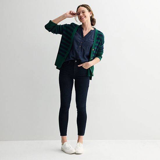  Women's Sonoma Goods For Life® Side Slit Button Front Cardigan