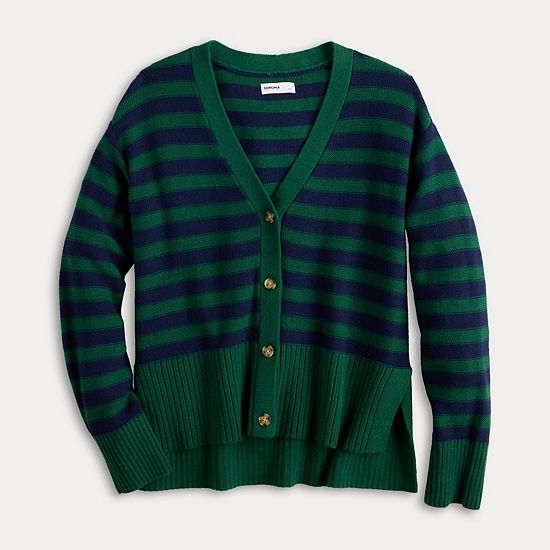  Women's Sonoma Goods For Life® Side Slit Button Front Cardigan