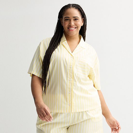  Plus Size Sonoma Goods For Life® Woven Sleep Top