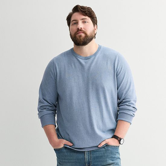  Big & Tall Sonoma Goods For Life® Lightweight Crewneck Sweater