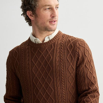  Men's Sonoma Goods For Life® Cable Knit Crewneck Sweater