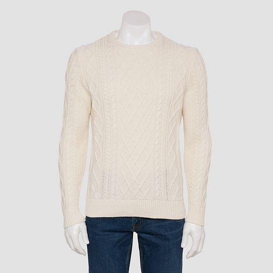  Men's Sonoma Goods For Life® Cable Knit Crewneck Sweater