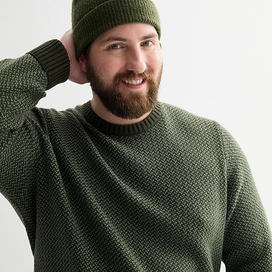  Big & Tall Sonoma Goods For Life® Birdseye Crewneck Sweater