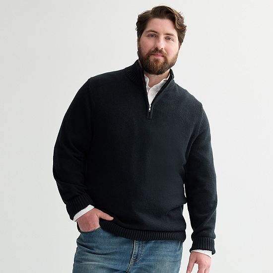  Big & Tall Sonoma Goods For Life® Quarter-Zip Sweater