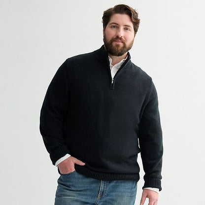  Big & Tall Sonoma Goods For Life® Quarter-Zip Sweater