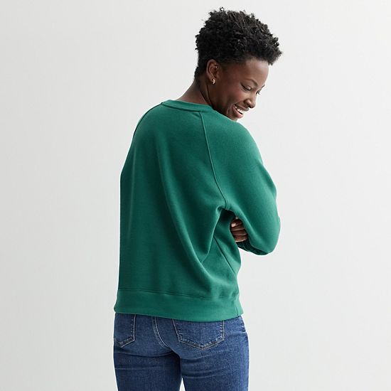  Women's Sonoma Goods For Life® Fleece Crewneck Sweatshirt