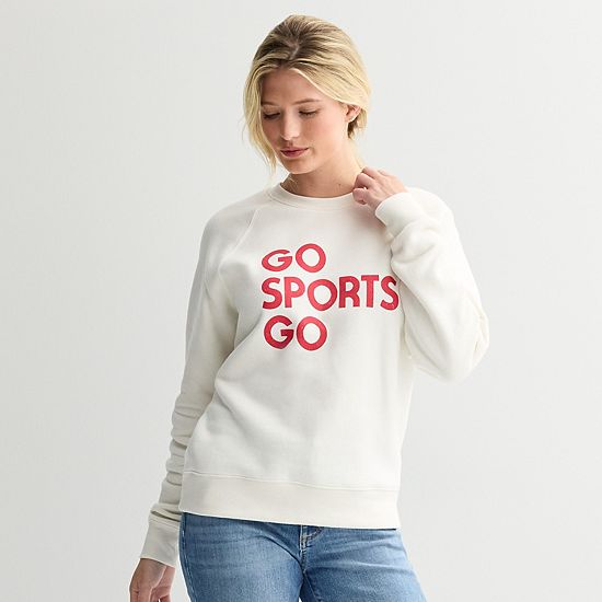  Women's Sonoma Goods For Life® Fleece Crewneck Sweatshirt