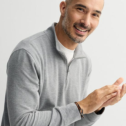  Sonoma Goods For Life® Essential Pique Quarter Zip Pullover