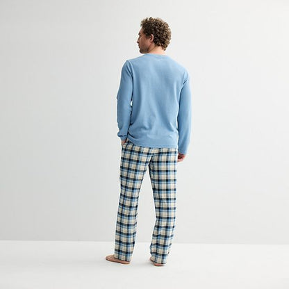  Men's Sonoma Goods For Life® 2-pc. Flannel Long Sleeve Pajama Top & Pajama Pants Set