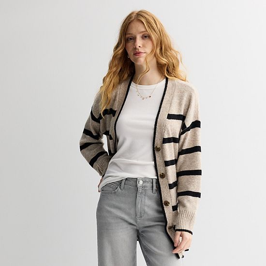  Women's Sonoma Goods For Life® Striped Tunic Cardigan