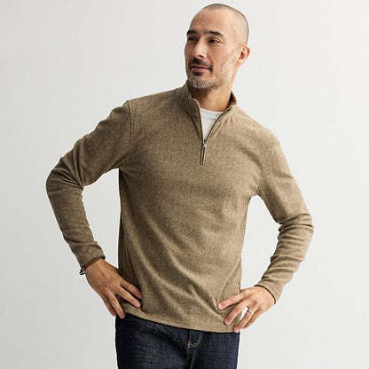  Men's Sonoma Goods For Life® The Essential Pique Quarter Zip Pullover