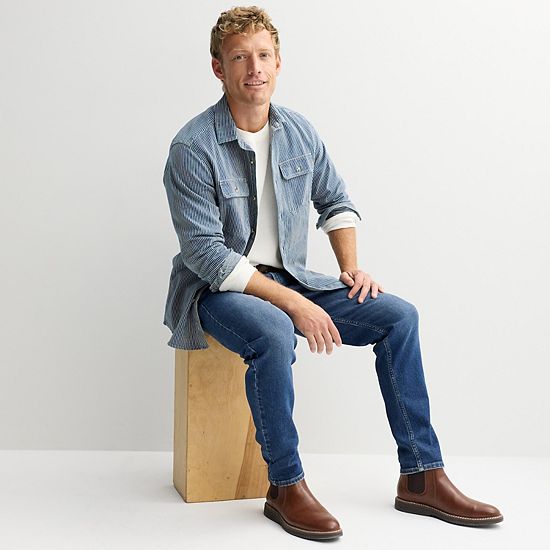  Men's Sonoma Goods For Life® 2-Pocket Denim Utility Shirt