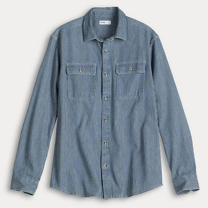  Men's Sonoma Goods For Life® 2-Pocket Denim Utility Shirt