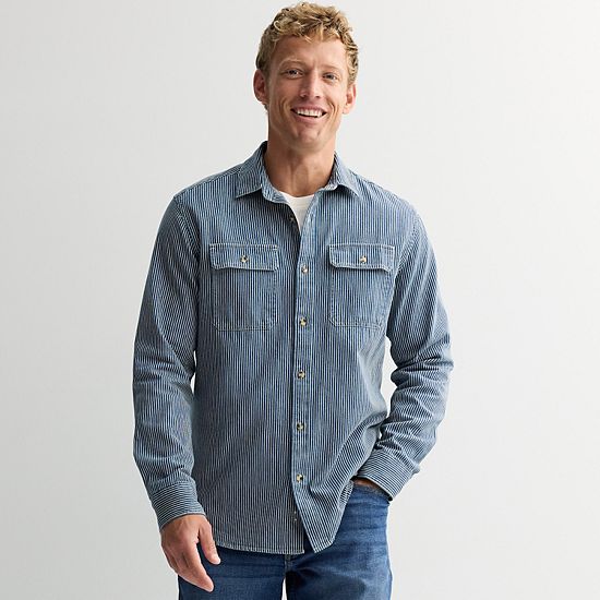  Men's Sonoma Goods For Life® 2-Pocket Denim Utility Shirt