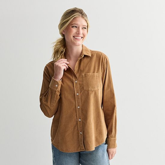  Petite Sonoma Goods For Life® Everyday Button-Up Shirt