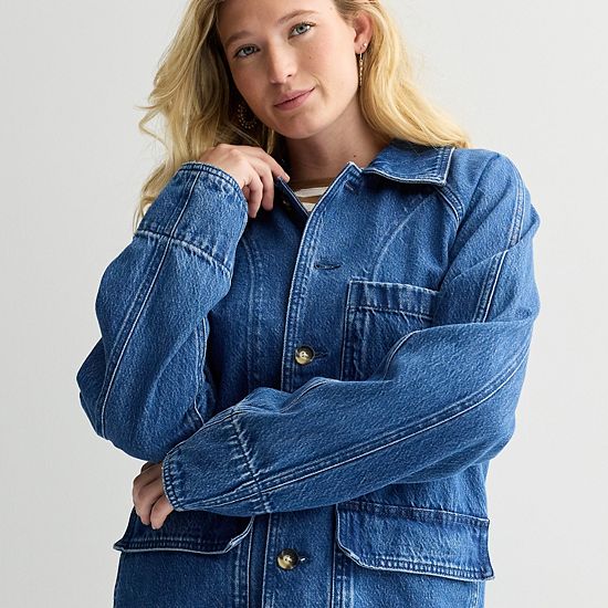  Women's Sonoma Goods For Life® Raglan Sleeve Denim Jacket