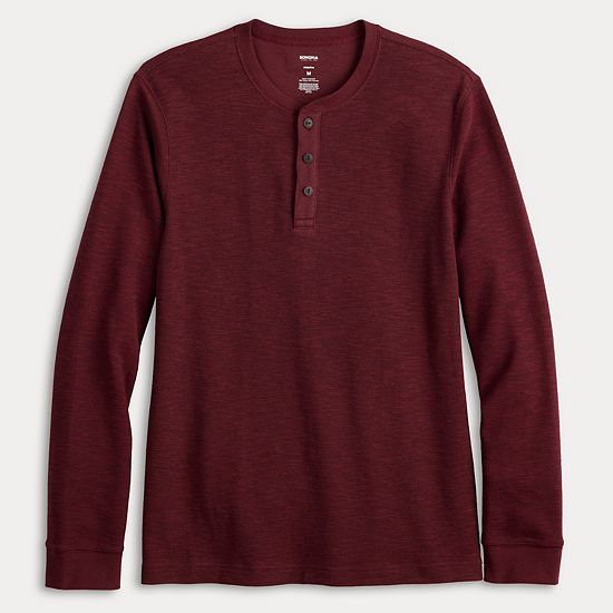  Men's Sonoma Goods For Life® Adaptive Long Sleeve Henley Tee