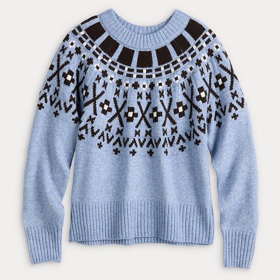  Women's Sonoma Goods For Life® Cozy Heritage Fair Isle Sweater