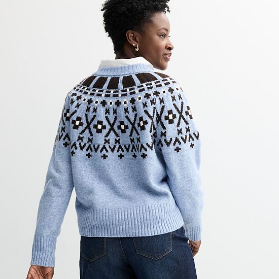  Women's Sonoma Goods For Life® Cozy Heritage Fair Isle Sweater