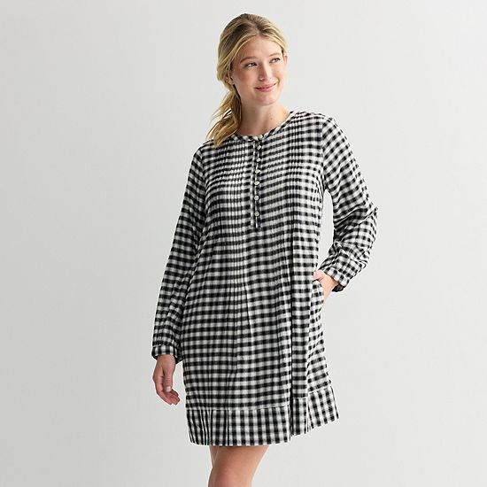  Women's Sonoma Goods For Life® Long Sleeve Pintuck Dress