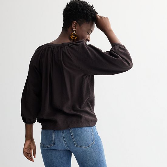  Women's Sonoma Goods For Life® Button Up Peasant Top
