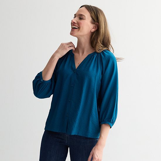  Women's Sonoma Goods For Life® Button Up Peasant Top