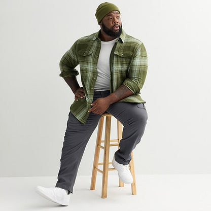  Big & Tall Sonoma Goods For Life® Heavyweight Flannel Long Sleeve Button-Down Shirt