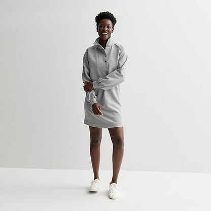  Petite Sonoma Goods For Life® Snap Collar Dolman Sleeve Sweatshirt Dress