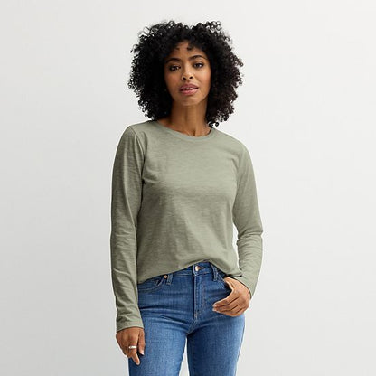  Petite Sonoma Goods For Life® Everyday Long Sleeve Crew Tee