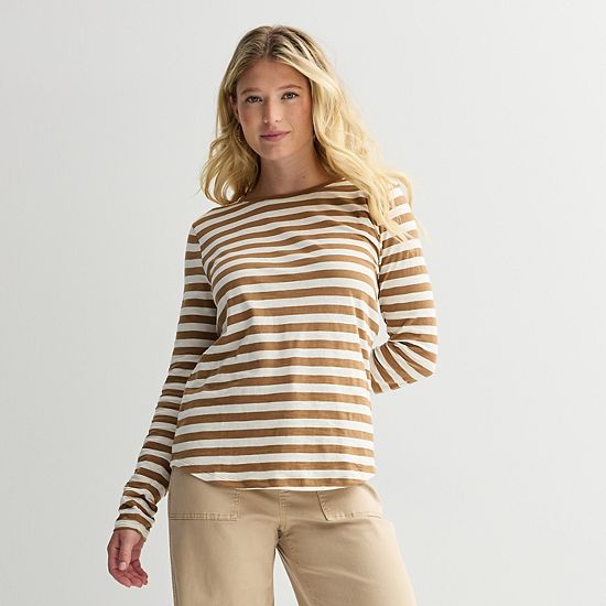  Petite Sonoma Goods For Life® Everyday Long Sleeve Crew Tee
