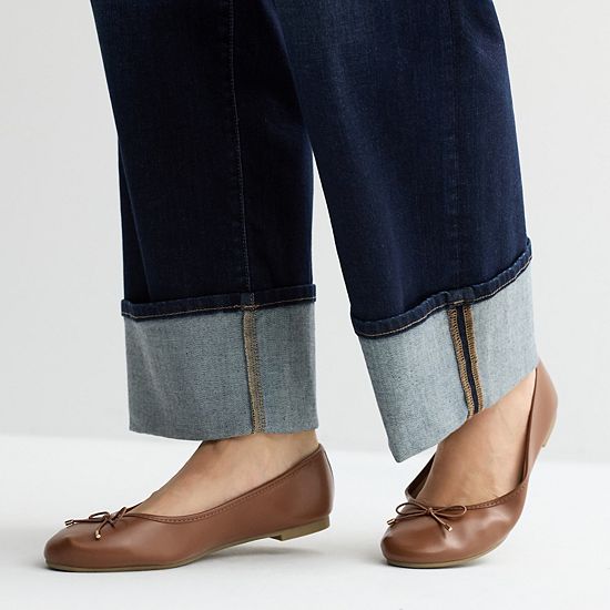  Women's Sonoma Goods For Life® High Rise Wide Leg Cuff Jeans