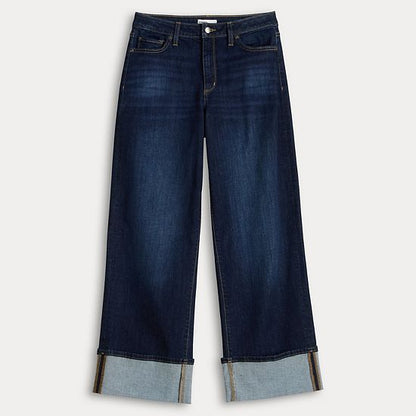  Women's Sonoma Goods For Life® High Rise Wide Leg Cuff Jeans