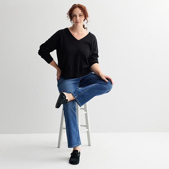  Plus Size Sonoma Goods For Life® Mid-Rise Bootcut Jeans
