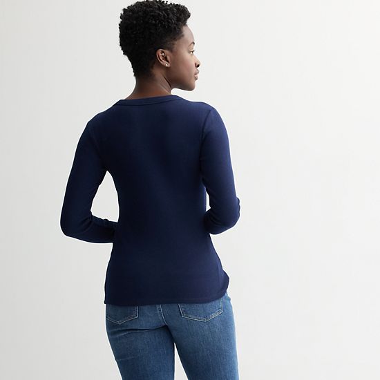  Petite Sonoma Goods For Life® Long Sleeve Crewneck T-Shirt