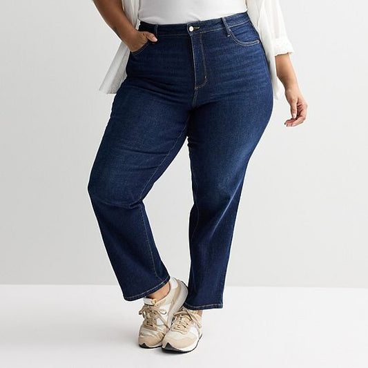  Plus Size Sonoma Goods For Life® High-Rise Straight Jeans