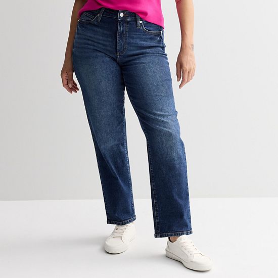  Women's Sonoma Goods For Life® Curvy High-Rise Straight Leg Jeans
