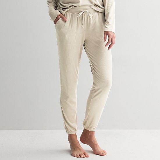  Women's Sonoma Goods For Life® Ribbed Cuffed Pajama Pants