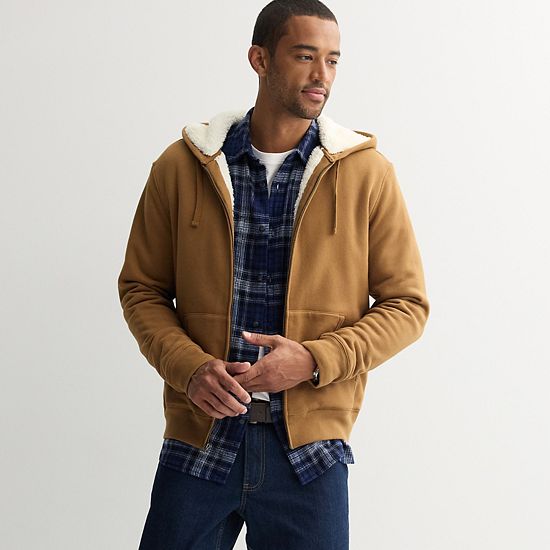  Men's Sonoma Goods For Life® High-Pile Fleece Full Zip Hoodie