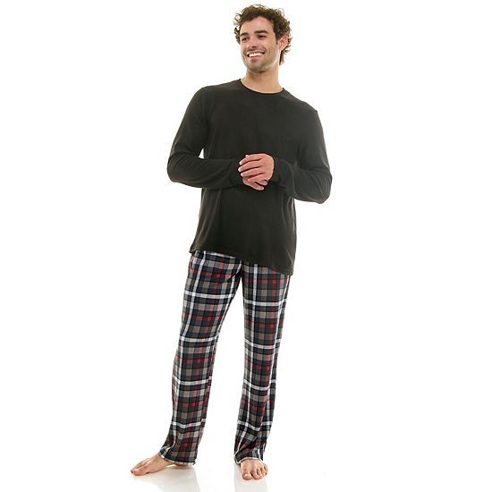  Men's Sonoma Goods For Life® Supersoft Ribbed 2-pc. Pajama Top & Pajama Pant Set