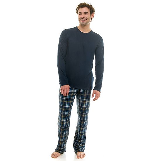  Men's Sonoma Goods For Life® Supersoft Ribbed 2-pc. Pajama Top & Pajama Pant Set