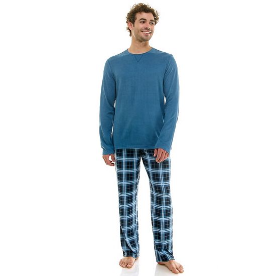  Men's Sonoma Goods For Life® Supersoft Ribbed 2-pc. Pajama Top & Pajama Pant Set
